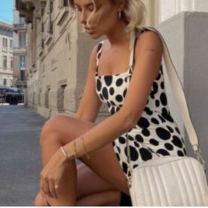 Zara Studio LIMITED EDITION polka dot print sleeveless tank mini dress, Medium